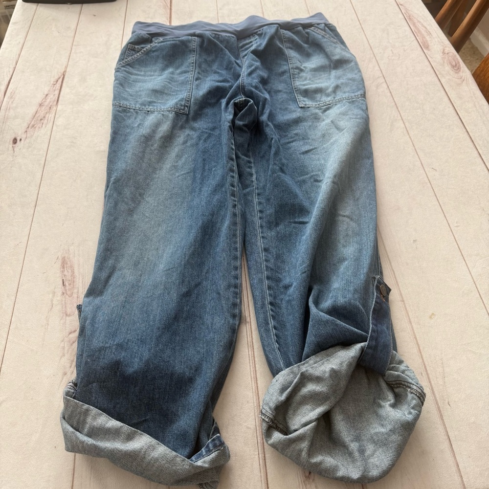 Motherhood Maternity Casual Blue Denim Jeans US XL pregnant Pregnancy Comfort